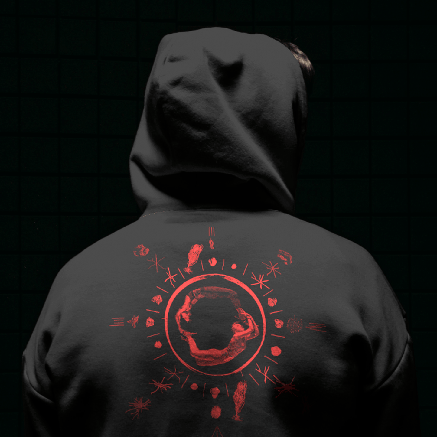 Vampire: The Masquerade The Wheel pullover hoodie, gothic streetwear with sigil design