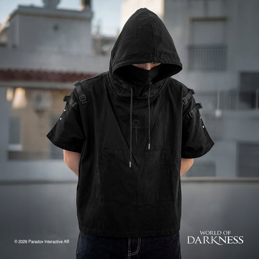WORLD OF DARKNESS ANKH BLACK HOODIE CLOAK TECH WEAR